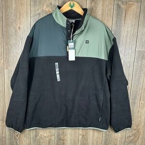Tentree Recycled Microfleece Contrast 1/4 Snap Pullover Top Men Size XL